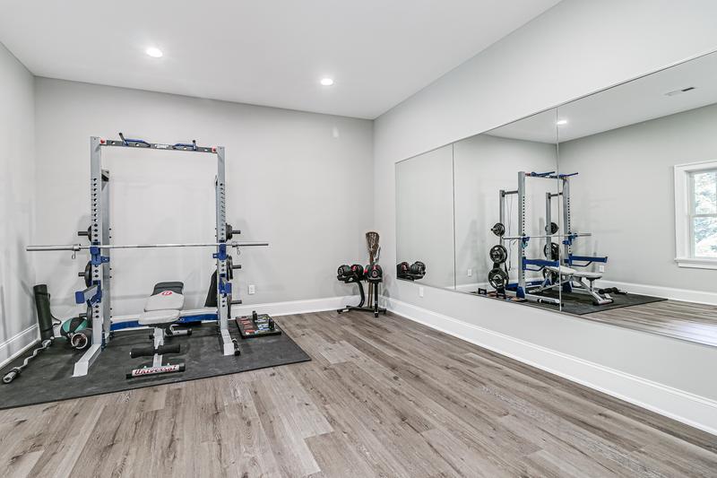 Vinyl plank flooring for best sale home gym