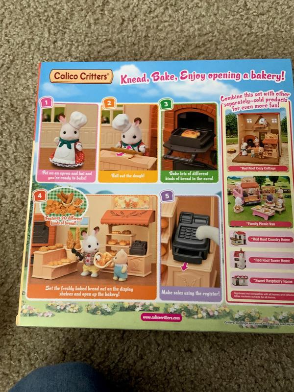 CALICO CRITTERS Silver TOASTER & SLICE OF TOAST Kitchen Food Accessories  Spare