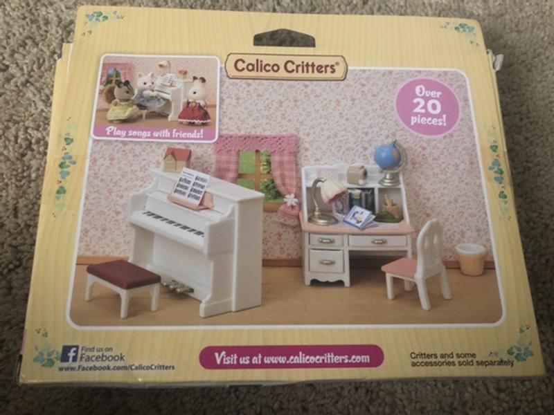 Calico critters piano store and desk set