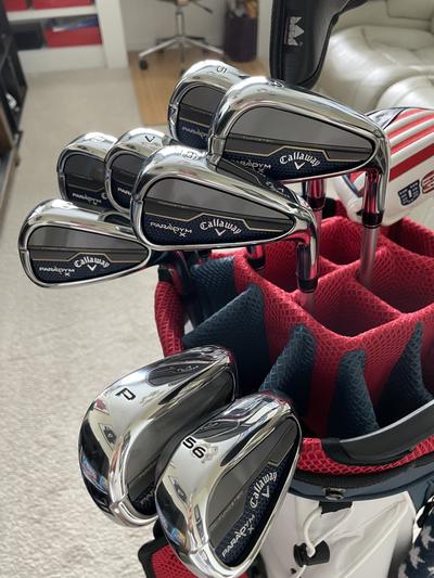 Callaway 2023 Paradym Staff Men's Golf Stand Bag 9.5inch 4Way PU  12lb-White/Navy