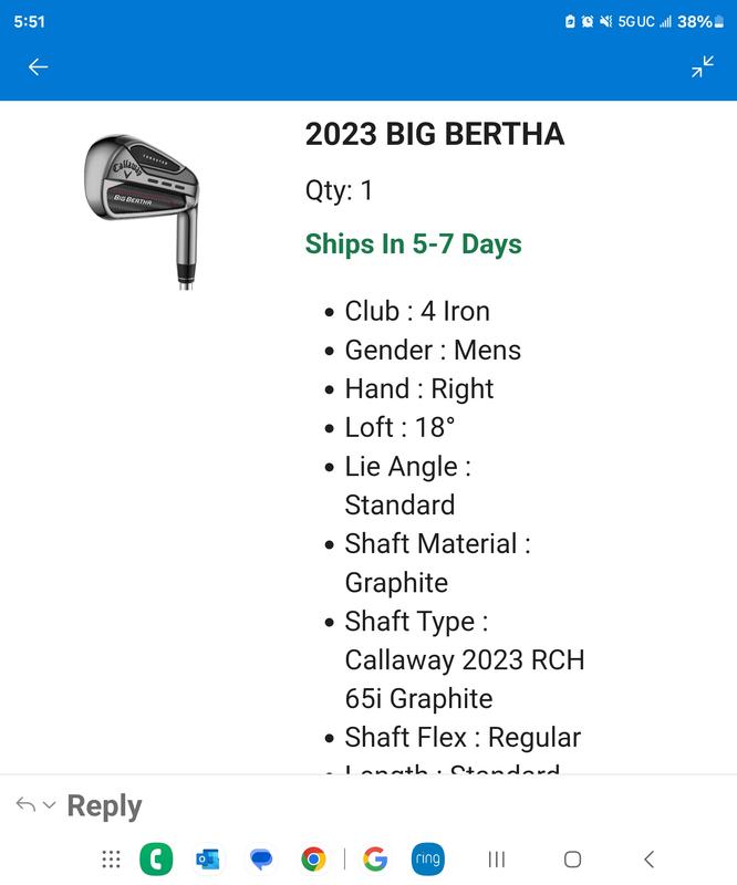 Big Bertha Irons Big Bertha Irons