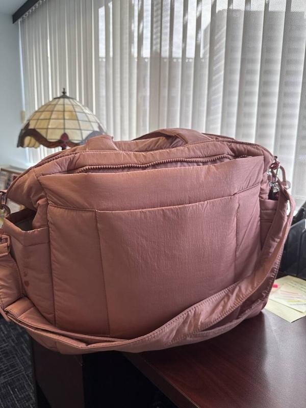 Customer photo for "Pink tote bag"