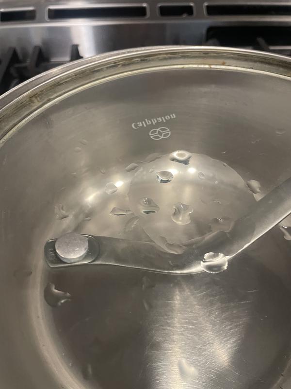 Mold trapped in glass lid