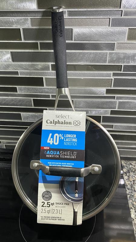 Select by Calphalon with AquaShieldNonstick Technology, 1.5-Quart Saucepan with Cover