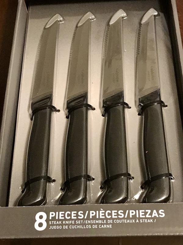Calphalon Steak Knives Set of 8 Stainless Steel Serrated 9” Long