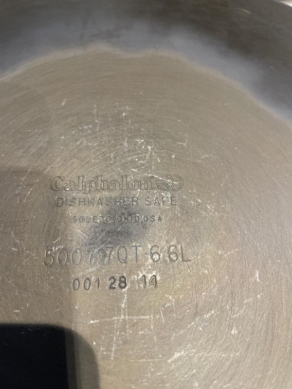 Specs for my current pan (bottom of pan)