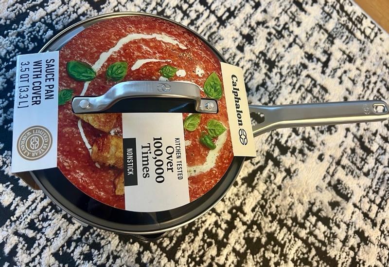 Calphalon® Hard-Anodized Nonstick 3.5-Qt. Sauce Pan with Lid Calphalon® Hard-Anodized Nonstick 3.5-Qt. Sauce Pan with Lid