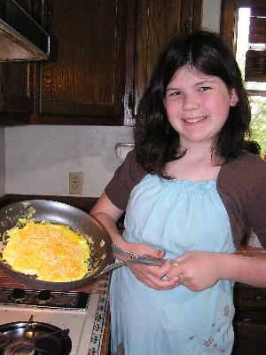 Emily's favorite breakfast in our new favorite pan!