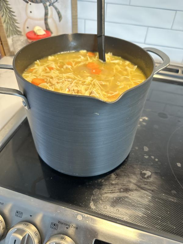 Large batch of chicken noodle soup