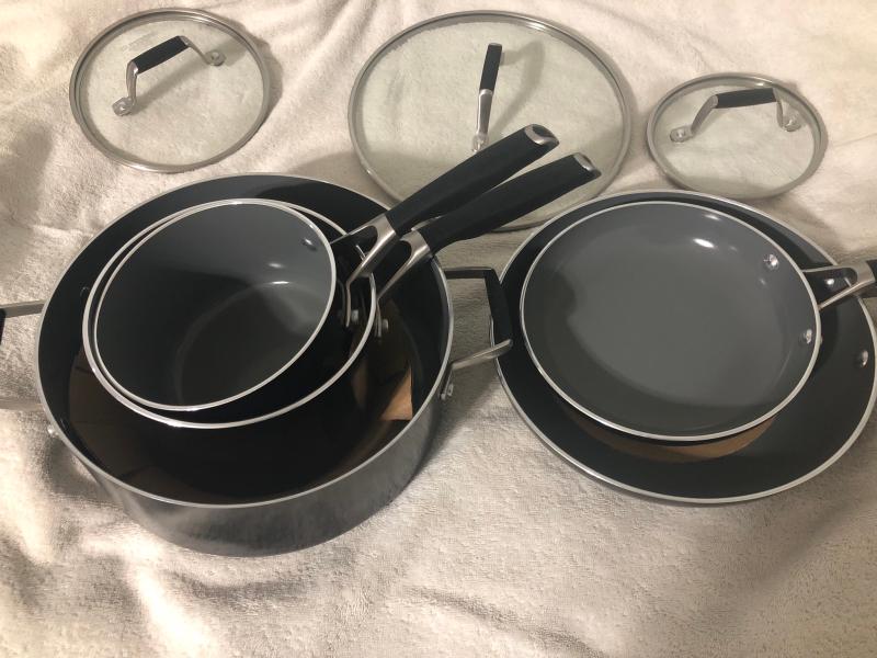  Select by Calphalon™ Oil-Infused Ceramic Nonstick 8-Piece Cookware  Set PFOA/PTFE Free: Home & Kitchen