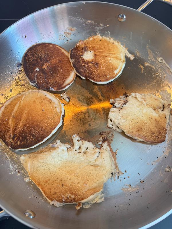 Totally stuck on pancakes cooked on 3