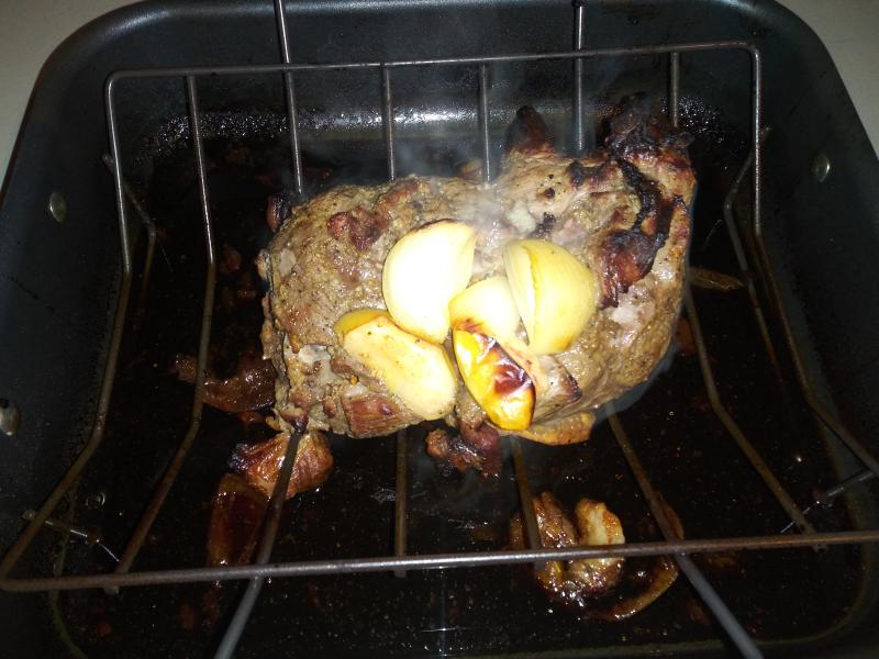 After i roasted lamb so moist and yummy.