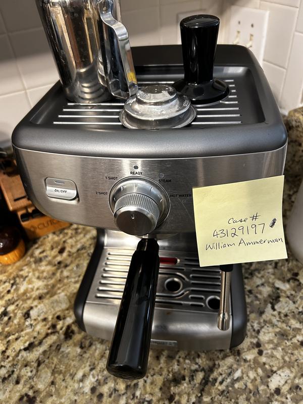 Calphalon Espresso Machine with Coffee Grinder, Tamper, Milk Frothing  Pitcher, and Steam Wand, Temp iQ 15 Bar Pump, Stainless Steel