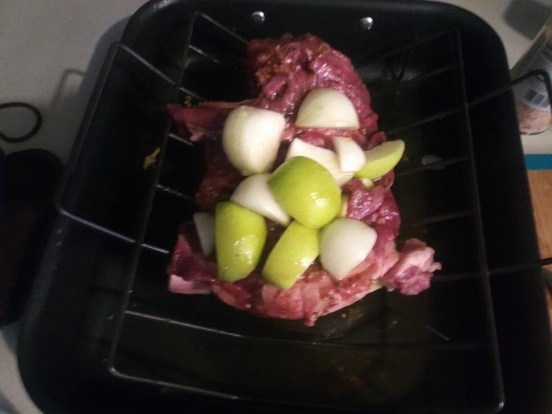 Before i cooked the lamb.