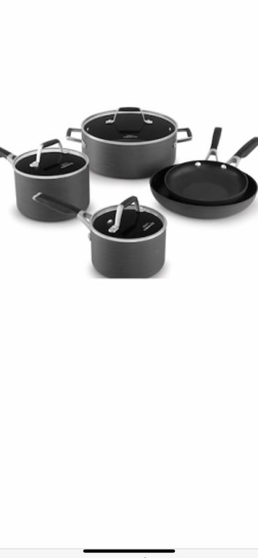 Calphalon Nonstick Cookware Set, 8 Pc, Black 