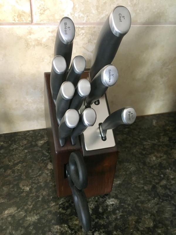 My Calphalon Knife Block Set on my kitchen counter