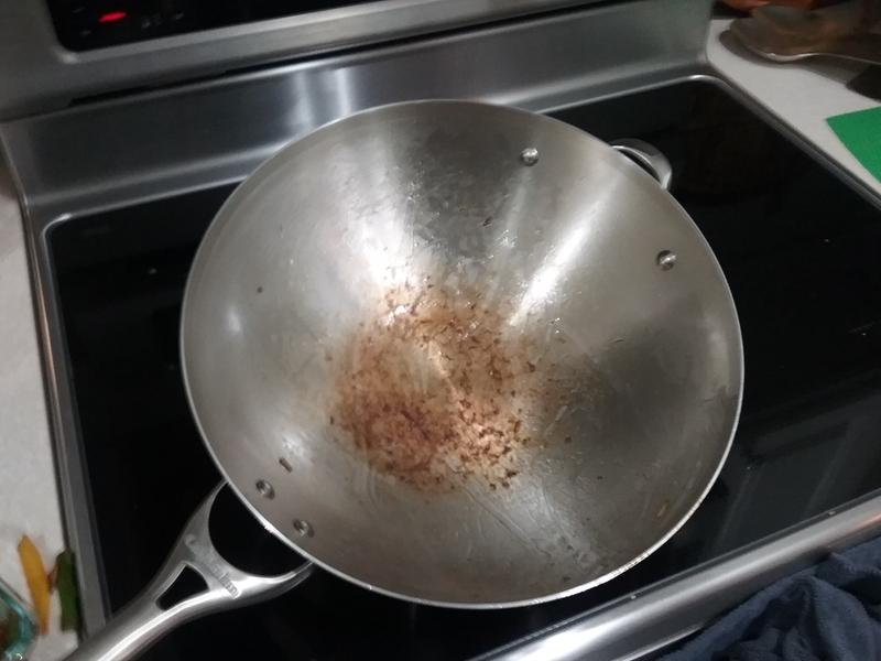 After stir frying some vegetables. Happens every time.