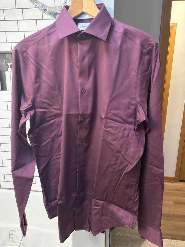 Calvin Klein Men's Steel Plus Slim Fit Dress Shirt