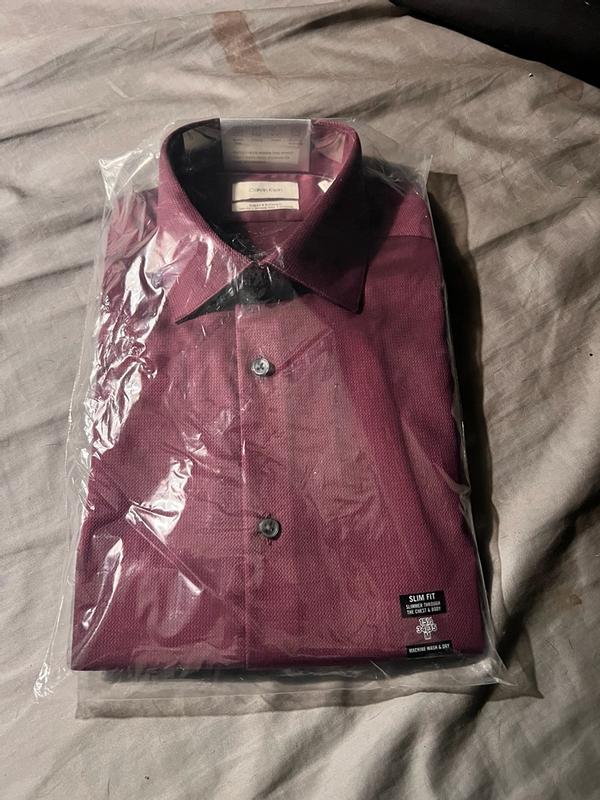 Calvin Klein Men's Steel Plus Slim Fit Dress Shirt