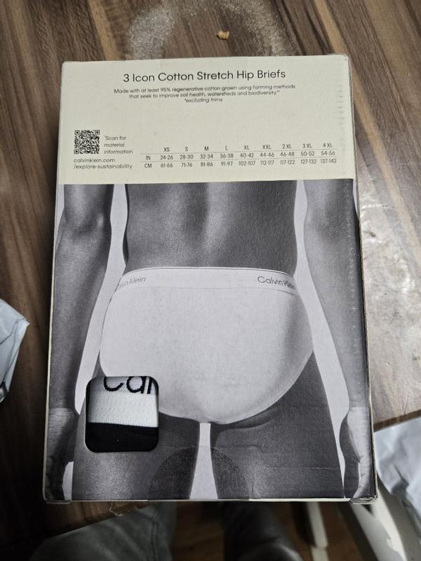 ◆ ◆ Men's Icon Modal Mesh Stretch Hip Brief Icon Modal Mesh 3-Pack Sports Brief | Calvin Klein