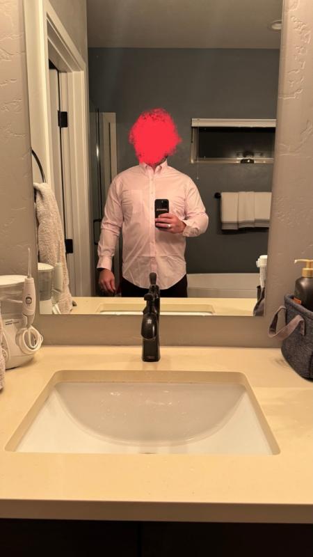 Men's Regular Fit Wrinkle Resistant Stretch Dress Shirt