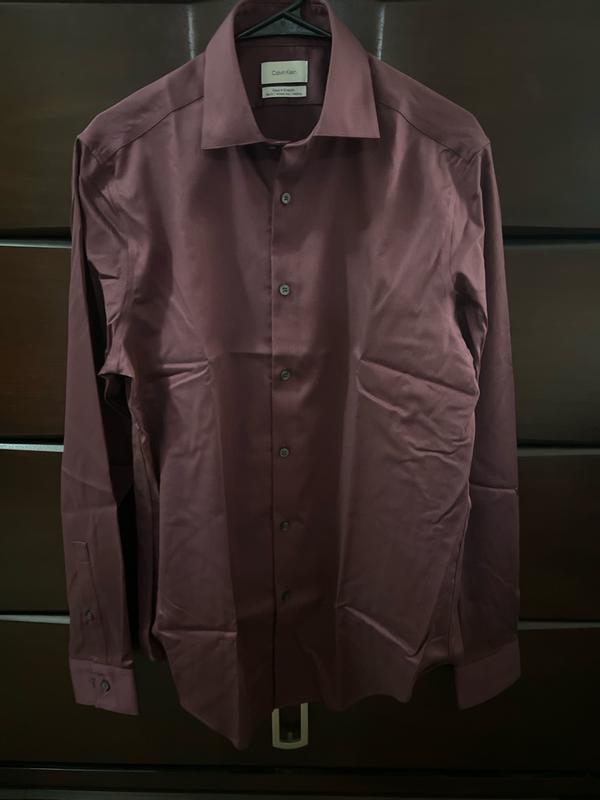 Calvin Klein Men's Steel Plus Slim Fit Dress Shirt