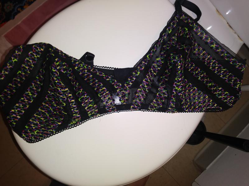 Calvin Klein Striped Unlined Triangle Bra