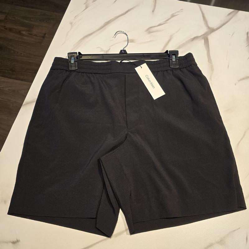 Calvin Klein Mens Classic Fit Textured 7 Seersucker Shorts Macys