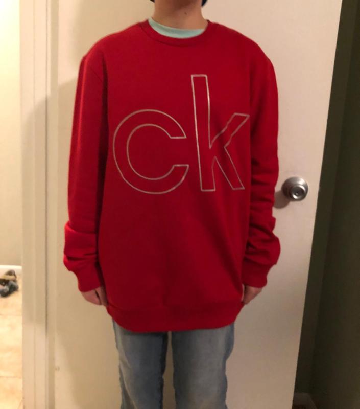 Front of Pullover with CK Logo