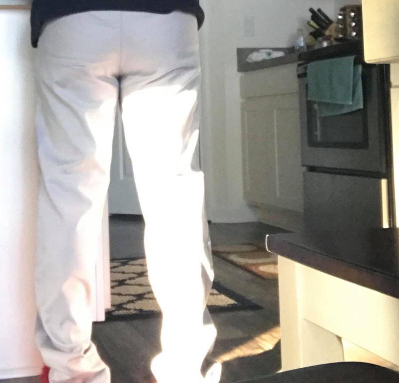 back of pants. Nice fit.