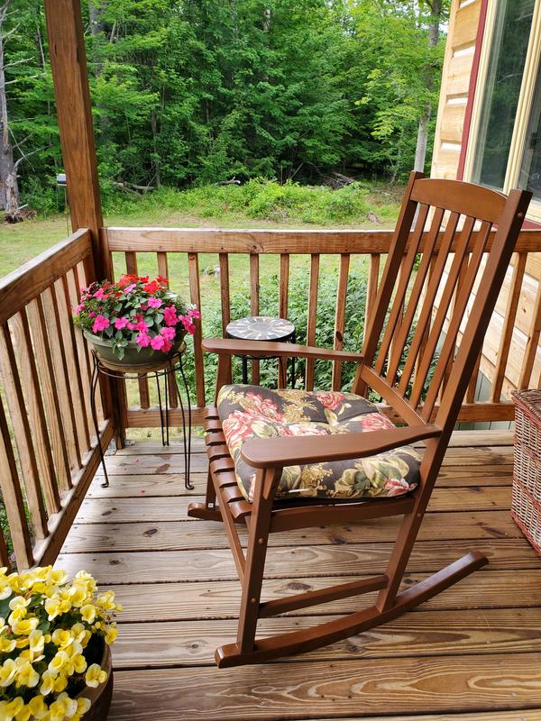 Cambridge Casual Thames Set of 2 White Wood Frame Rocking Chair with ...