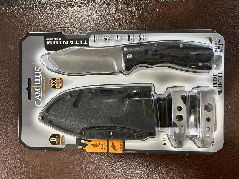 Camillus Injekt 9 Multi-Tool Survival Knife, Fixed 4.25 Blade with S –  HardGrizzly