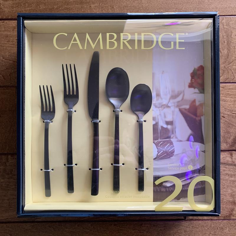 Cambridge Silversmiths Rise Satin Flatware Set, 20 Piece - Silver-Tone