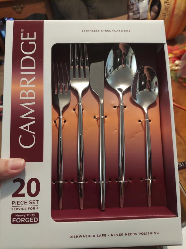 Cambridge Silversmiths Rame Smooth Copper 12-Piece Cutlery Set with Block