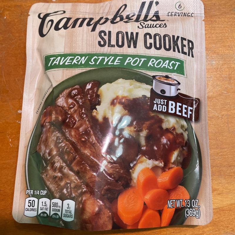 Campbell S Slow Cooker Sauces Tavern Style Pot Roast Recipe Blog Dandk