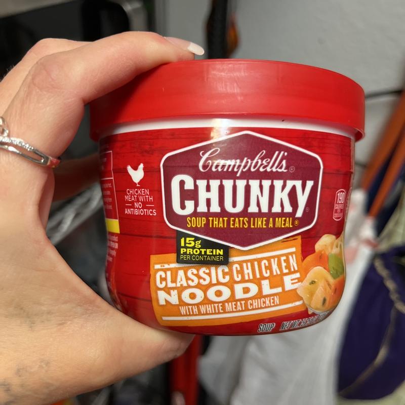 Campbell's Chunky Classic Chicken Noodle Soup Microwavable Bowl, 15.25 oz.