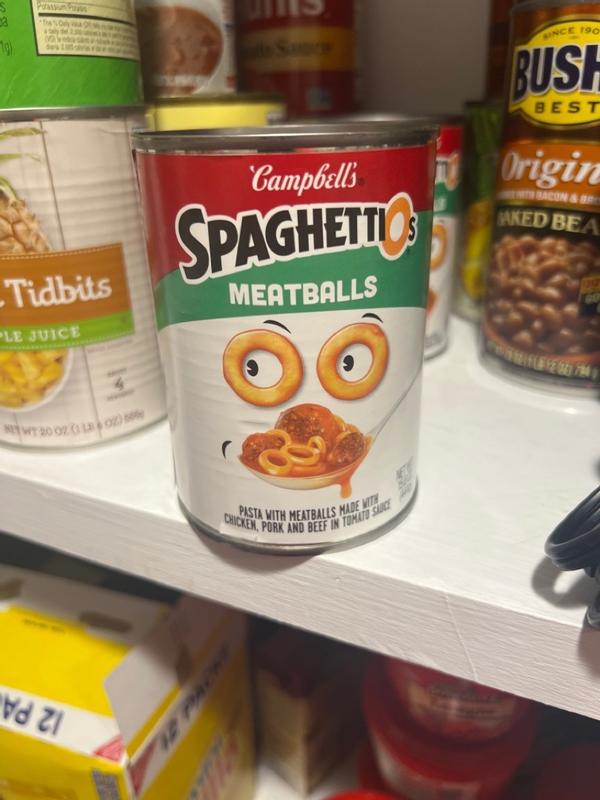 SPAGHETTIOS WITH FRANKS made of Beef Pork and Chicken