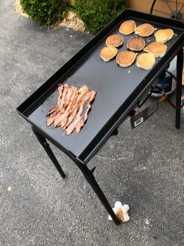 Camp Chef 14 x 32 Professional Flat Top Steel Griddle in the Grill