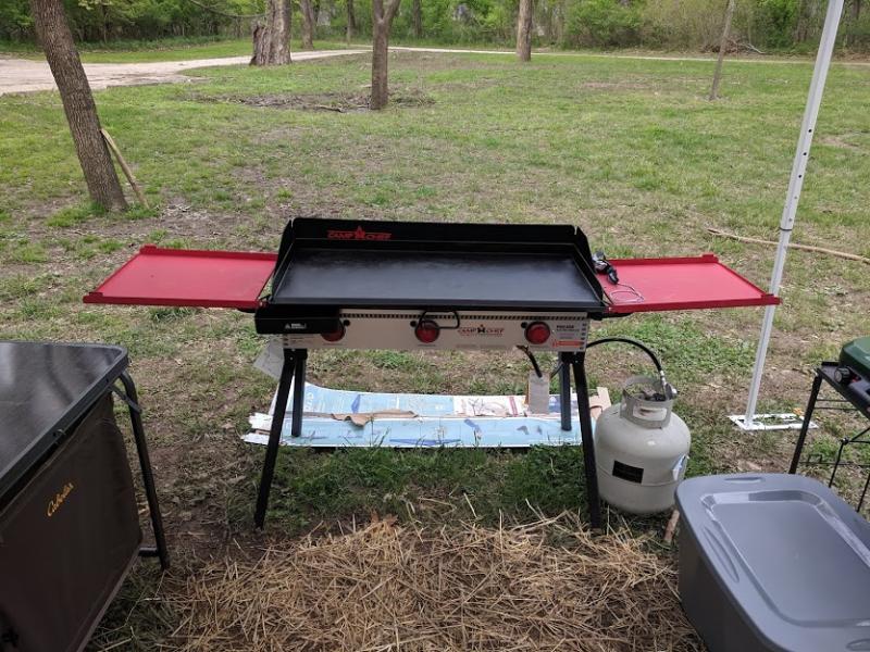 Camp Chef 16 x 38 Professional Flat Top Steel Griddle in the Grill