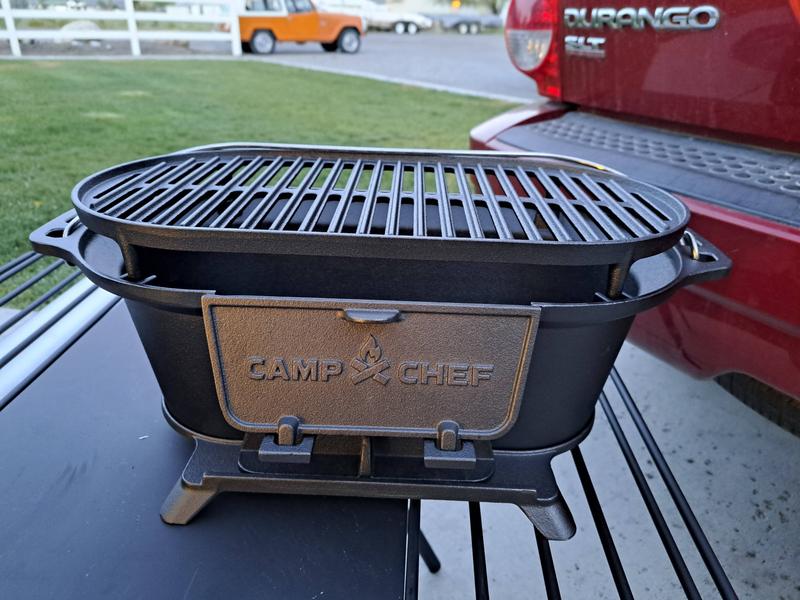 Camp Chef Cast Iron 135 Sq in Black Portable Charcoal Grill in the