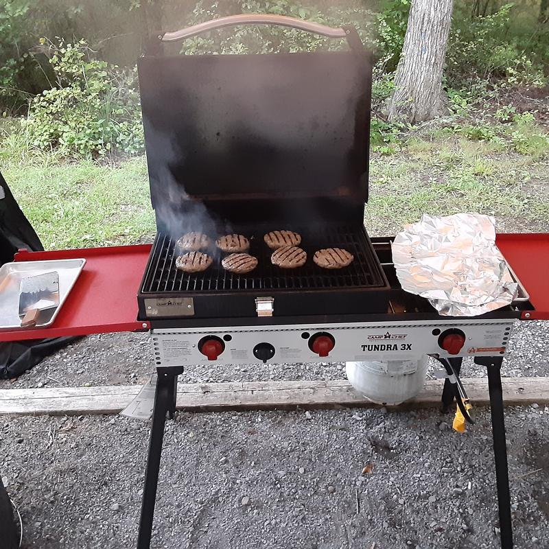 Camp Chef 16 x 14 Professional Flat Top Steel Griddle in the Grill