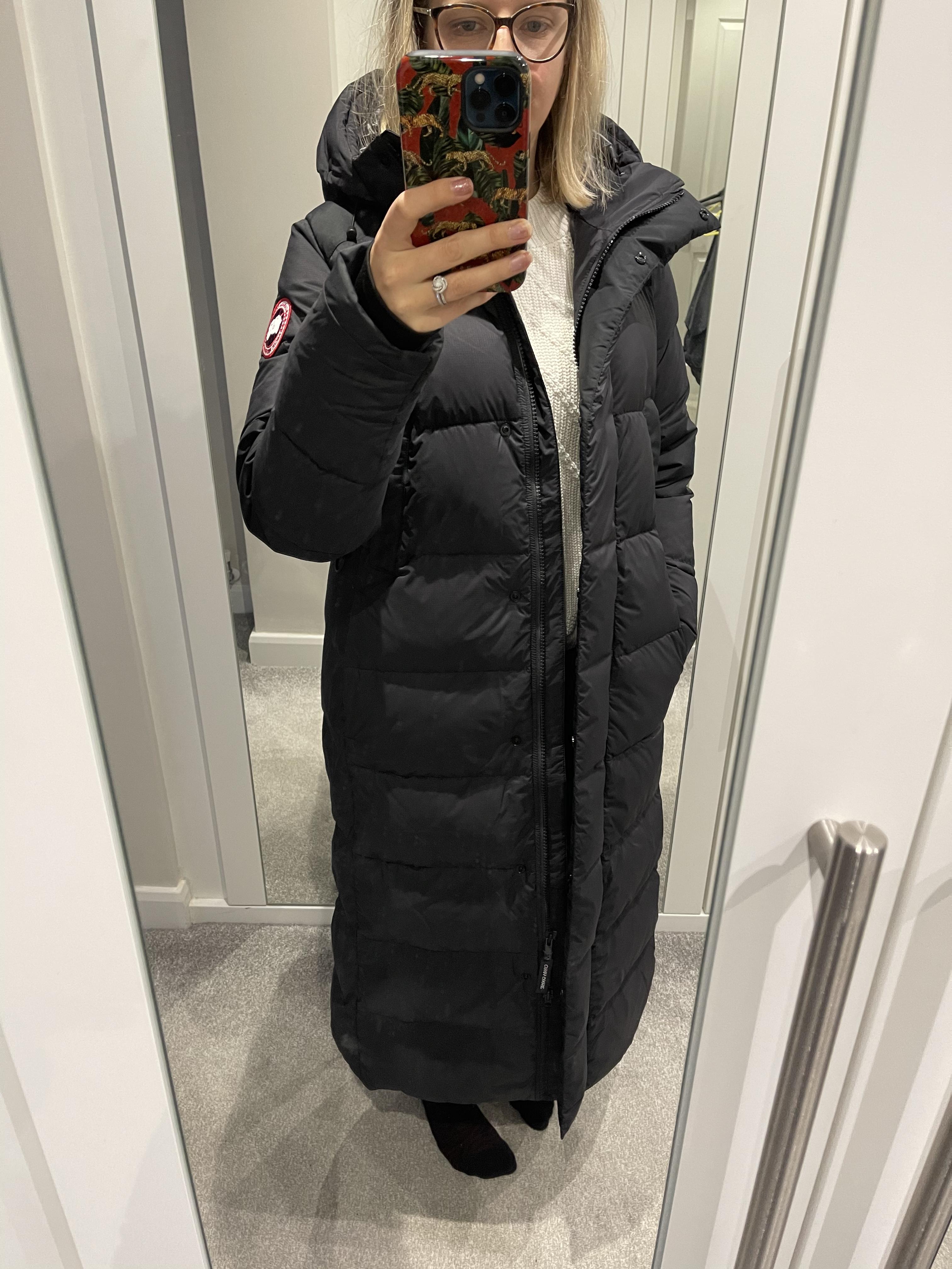 canada goose alliston longline hooded down parka