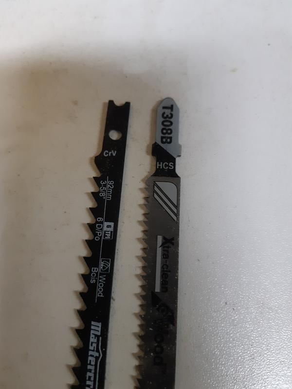 Standard on the left, T-Shank on the right.