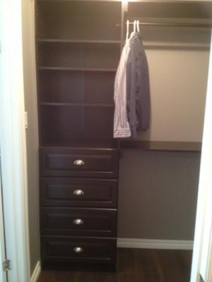 Starter Unit, 3 extra drawers (I had to custom drill the lowest drawer). Shelf unit used on upper and lower shelves connect units.