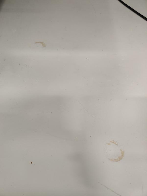 Pottery wheel rubber feet left hole in cured finish