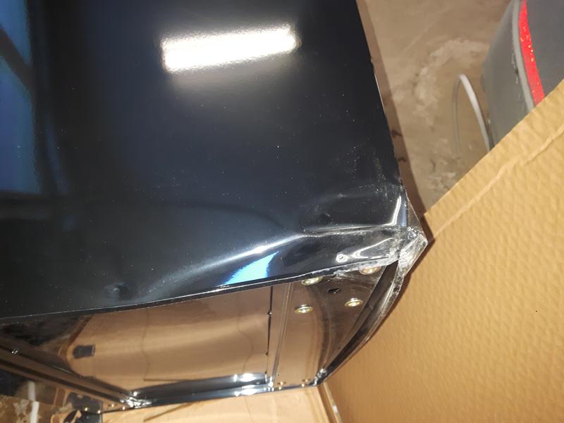 Bottom corner dented badly