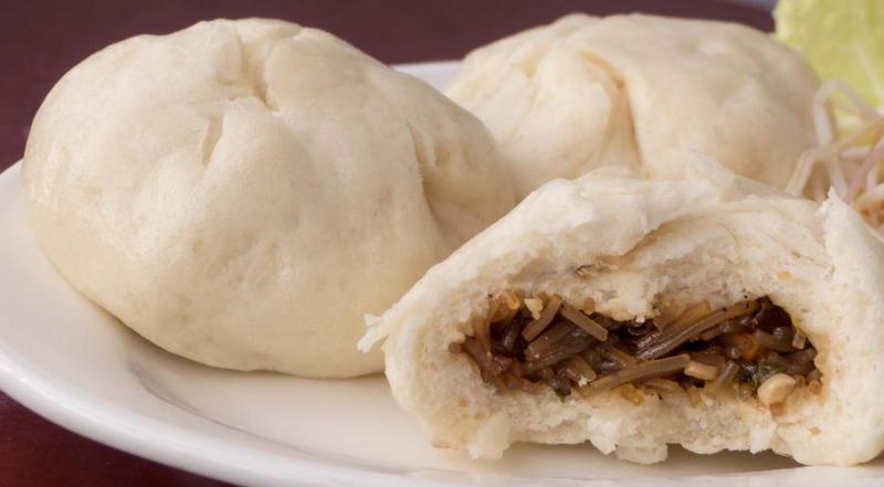 Pulled pork and noodle steamed buns, a favorite and easy to make