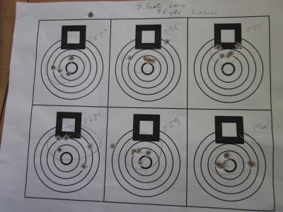 Blazer 22 LR 75 yd groups
