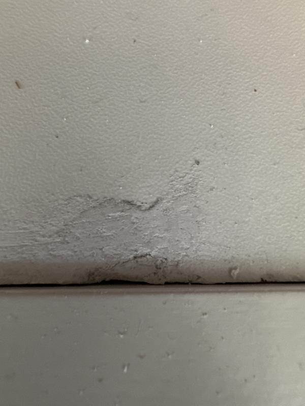 Shoddy patching by the manufacturer.