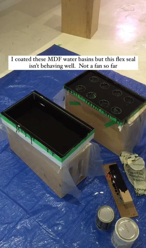 Coating boxes in flex seal